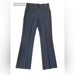 VINTAGE 1970s Mens Blue Striped LEWIS Flared Pants 31x30